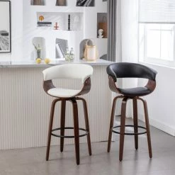 Brand new 👏 Warehouse Of Tiffany Lalit Padded Modern Bar Stool (Set Of 2 Stools) White 🎁 -Warehouse of Tiffany sale unnamed file 1185