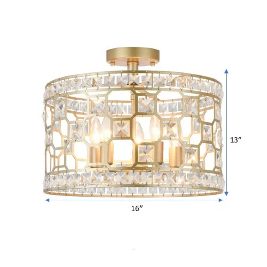 Hot Sale 😍 Warehouse Of Tiffany Kondik 5-Light 16-Inch Drum Semi-Flush Lamp ⭐ 3 Hot Sale 😍 Warehouse Of Tiffany Kondik 5-Light 16-Inch Drum Semi-Flush Lamp ⭐ - Image 3