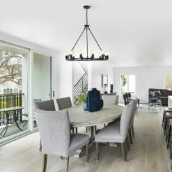 Buy 👏 Warehouse Of Tiffany Liam 12-Light 35 Inch Round Wagon Wheel Chandelier Matte Black 😀 -Warehouse of Tiffany sale unnamed file 1308