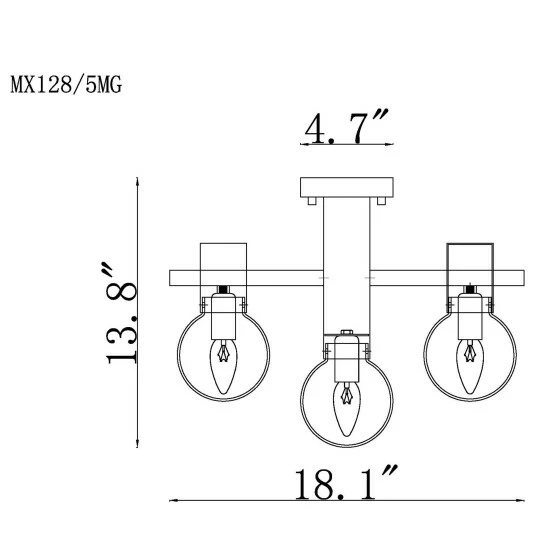 New โจ Warehouse Of Tiffany 18" Wellmian 5-Light Matte Gold Semi-Flushmount Ceiling Lamp Mini Glass Globe Shades ๐ฅ 5 New โจ Warehouse Of Tiffany 18" Wellmian 5-Light Matte Gold Semi-Flushmount Ceiling Lamp Mini Glass Globe Shades ๐ฅ - Image 5