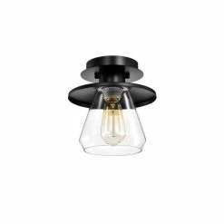 Top 10 💯 Warehouse Of Tiffany Tunney Matte Black 1-Light Clear Glass Shade Semi-Flush Mount 😀 -Warehouse of Tiffany sale unnamed file 1533