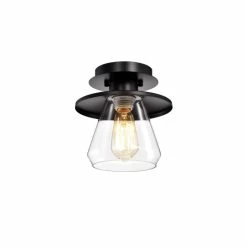 Top 10 💯 Warehouse Of Tiffany Tunney Matte Black 1-Light Clear Glass Shade Semi-Flush Mount 😀 -Warehouse of Tiffany sale unnamed file 1534