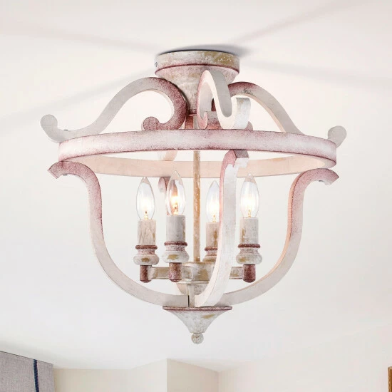 Outlet ๐ฏ Warehouse Of Tiffany Momali 20 Inch Antique Semi Flush Mount With 4 Light ๐ 1 Outlet ๐ฏ Warehouse Of Tiffany Momali 20 Inch Antique Semi Flush Mount With 4 Light ๐