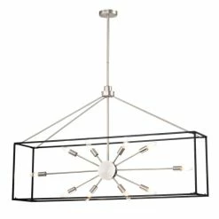 Budget ❤️ Warehouse Of Tiffany Lysandra 48 Inch Modern Clean Look Style Silver Satin And Matte Black Finish Ceiling Lighted Chandelier 10-Light - N/A 🌟 -Warehouse of Tiffany sale unnamed file 2032