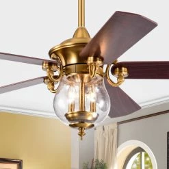 Best deal 😍 Warehouse Of Tiffany Anisma Anna 28 Inch Mid-Century Modern Style Lighted Ceiling Fan With Remote Silver 🎁