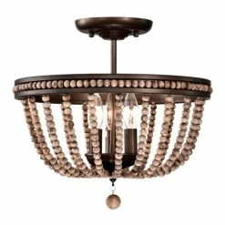 Best deal 👏 Warehouse Of Tiffany Ovid 16 Inch Bead Vintage Semi Flush Mount 3-Light 💯 -Warehouse of Tiffany sale unnamed file 2091
