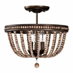 Best deal 👏 Warehouse Of Tiffany Ovid 16 Inch Bead Vintage Semi Flush Mount 3-Light 💯 -Warehouse of Tiffany sale unnamed file 2092