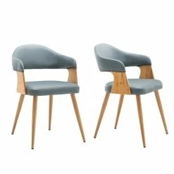 Best Sale 🔥 Warehouse Of Tiffany Tadala PU Leather & Wood Dining Arm Chair Open Back (Set 2) Gray 🧨 -Warehouse of Tiffany sale unnamed file 2436
