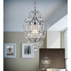 Deals ๐งจ Warehouse Of Tiffany Cynthia 1-light Crystal 11-inch Chrome Swag Lamp โ
