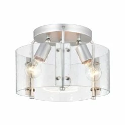 Top 10 👏 Warehouse Of Tiffany Fortuna Semi Flush Mount Ceiling Light Satin Silver And Seeded Glass Finish 3-Light - N/A ✨ -Warehouse of Tiffany sale unnamed file 2753