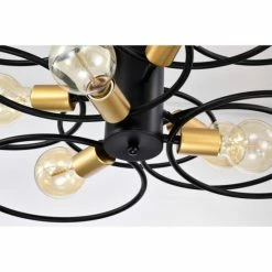 New 🎉 Warehouse Of Tiffany Camilla Semi Flush Mount Ceiling Light Matte Black Finish 9-Light - N/A ✨ -Warehouse of Tiffany sale unnamed file 2822