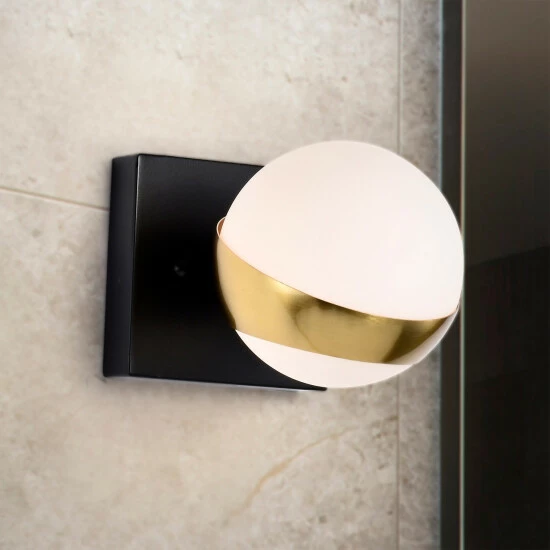 Best deal 🧨 Warehouse Of Tiffany Lona 5 Inch Gold Finish Orb Opaque Glass Wall Sconces 1 Light Chrome Polish 🧨 1 Best deal 🧨 Warehouse Of Tiffany Lona 5 Inch Gold Finish Orb Opaque Glass Wall Sconces 1 Light Chrome Polish 🧨