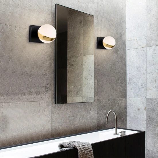 Best deal 🧨 Warehouse Of Tiffany Lona 5 Inch Gold Finish Orb Opaque Glass Wall Sconces 1 Light Chrome Polish 🧨 2 Best deal 🧨 Warehouse Of Tiffany Lona 5 Inch Gold Finish Orb Opaque Glass Wall Sconces 1 Light Chrome Polish 🧨 - Image 2