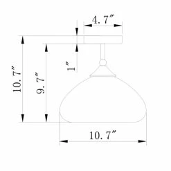 Top 10 👏 Warehouse Of Tiffany Masix Matte Black 1-Light Semi-Flushmount Lamp With Donut Glass Shade 😉 -Warehouse of Tiffany sale unnamed file 2974