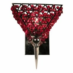 Brand new ✔️ Warehouse Of Tiffany Hades Triangular Red Crystal Wall Lamp 🎁