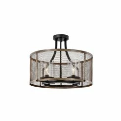 Promo 🤩 Warehouse Of Tiffany Adrian Semi-Flush Mount 4-Light Metal Mesh Drum Shade ❤️ -Warehouse of Tiffany sale unnamed file 3211