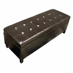 Outlet 🌟 Warehouse Of TIffany's Tuffed Storage Bench Black 💯