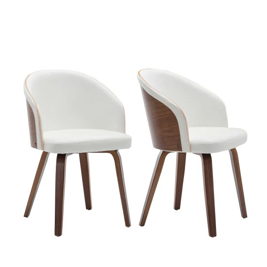 Buy ๐ Warehouse Of Tiffany Maynau PU Leather & Wood Upholstered Dining Arm Chairs (Set 2) Gray Blue ๐งจ 3 Buy ๐ Warehouse Of Tiffany Maynau PU Leather & Wood Upholstered Dining Arm Chairs (Set 2) Gray Blue ๐งจ - Image 3