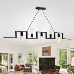 Discount ❤️ Warehouse Of Tiffany Folam Black 5-Light Linear Chandelier 👏