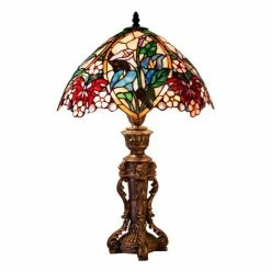 Best deal 😀 Warehouse Of Tiffany Tiffany-style Flower Design Table Lamp 👏