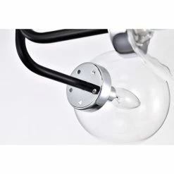 Cheapest 🎁 Warehouse Of Tiffany Laruda Semi Flush Mount Ceiling Light Modern-Sputnik Style Matte Black And Silver Finish 5-Light - N/A 🎁 -Warehouse of Tiffany sale unnamed file 4548