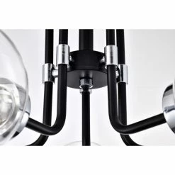 Cheapest 🎁 Warehouse Of Tiffany Laruda Semi Flush Mount Ceiling Light Modern-Sputnik Style Matte Black And Silver Finish 5-Light - N/A 🎁 -Warehouse of Tiffany sale unnamed file 4549