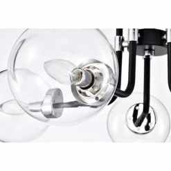 Cheapest 🎁 Warehouse Of Tiffany Laruda Semi Flush Mount Ceiling Light Modern-Sputnik Style Matte Black And Silver Finish 5-Light - N/A 🎁 -Warehouse of Tiffany sale unnamed file 4550