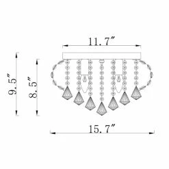 Cheapest ❤️ Warehouse Of Tiffany Gail 4-Light Metal & Crystal Shade Flush Mount Matte Black 😀 -Warehouse of Tiffany sale unnamed file 4824