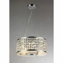 Best deal 🌟 Warehouse Of Tiffany Richlene's Adjustable Cord Round Chandelier - Silver 🎉