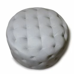 Best Sale 😉 Warehouse Of Tiffany Meerna 24-inch Round Tufted Padded Ottoman (Optional Colors) Slate Grey 🎁 -Warehouse of Tiffany sale unnamed file 509