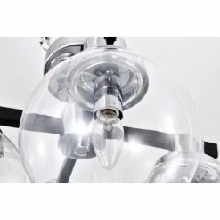 Hot Sale 🎉 Warehouse Of Tiffany Hersilia Semi Flush Mount Ceiling Light Modern-Globe Style Chrome Polished And Matte Black Finish 4-Light - N/A 😀 -Warehouse of Tiffany sale unnamed file 5141