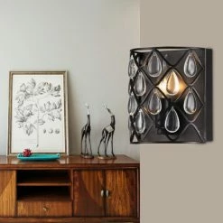 Buy 💯 Warehouse Of Tiffany Tafari Metal And Glass 1-light Wall Sconce ✨