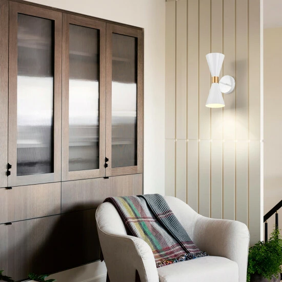 Brand new ๐ Warehouse Of Tiffany Smithy 7 Inch Matte White Adjustable Arm Wall Sconces (Color Optional) - N/A ๐ 2 Brand new ๐ Warehouse Of Tiffany Smithy 7 Inch Matte White Adjustable Arm Wall Sconces (Color Optional) - N/A ๐ - Image 2