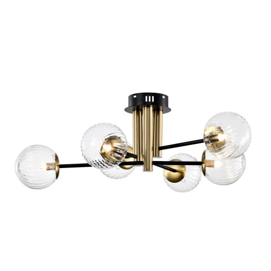 Top 10 ๐งจ Warehouse Of Tiffany Atlas 32 Inch Globe Clear Glass Semi Flush Mount 6 Light - N/A ๐ 3 Top 10 ๐งจ Warehouse Of Tiffany Atlas 32 Inch Globe Clear Glass Semi Flush Mount 6 Light - N/A ๐ - Image 3