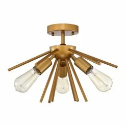Brand new 👏 Warehouse Of Tiffany Amalia 3-Light Mid-Century Modern Sputnik Semi-Flush Mount Matte Gold 👏 -Warehouse of Tiffany sale unnamed file 5658