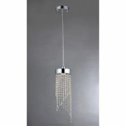Best deal ❤️ Warehouse Of Tiffany Grace 1-light Chrome 6-inch Crystal Chandelier ⭐