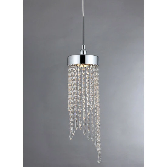 Best deal ❤️ Warehouse Of Tiffany Grace 1-light Chrome 6-inch Crystal Chandelier ⭐ 2 Best deal ❤️ Warehouse Of Tiffany Grace 1-light Chrome 6-inch Crystal Chandelier ⭐ - Image 2