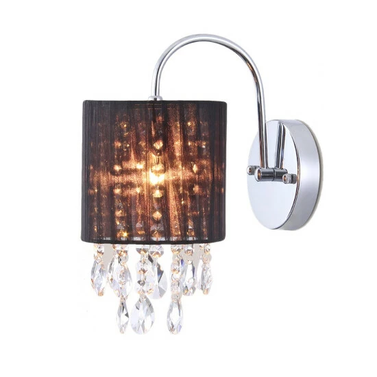 Best Sale 🤩 Warehouse Of Tiffany Andrea 1-light Wall Lamp Chrome 9-inch And Crystals ❤️ 2 Best Sale 🤩 Warehouse Of Tiffany Andrea 1-light Wall Lamp Chrome 9-inch And Crystals ❤️ - Image 2