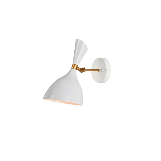 Best reviews of ๐ Warehouse Of Tiffany Richmond Matte White+Gold Curved Bowl Metal Shade 1-Light Wall Sconce โญ 3 Best reviews of ๐ Warehouse Of Tiffany Richmond Matte White+Gold Curved Bowl Metal Shade 1-Light Wall Sconce โญ - Image 3