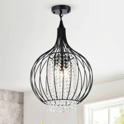 Coupon 😉 Warehouse Of Tiffany Rena Matte Black 3-light Chandelier 🎉