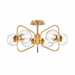 New ✨ Warehouse Of Tiffany Jayda 6-Light Geometric Metal Frames Semi-Flush Mount With Glass Globe Shades Chrome 🛒 -Warehouse of Tiffany sale unnamed file 6197