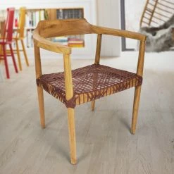 Brand new ⭐ Warehouse Of Tiffany Erline Teak Wood Weaved Leather Seat Accent Chair Armchair Black 🤩 10 Brand new ⭐ Warehouse Of Tiffany Erline Teak Wood Weaved Leather Seat Accent Chair Armchair Black 🤩 -Warehouse of Tiffany sale unnamed file 6280