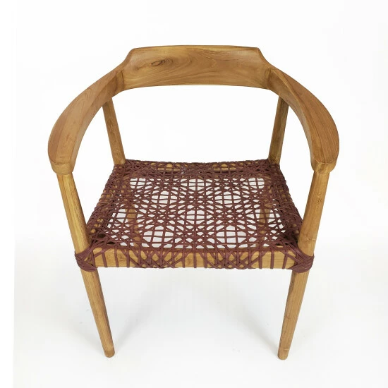 Brand new ⭐ Warehouse Of Tiffany Erline Teak Wood Weaved Leather Seat Accent Chair Armchair Black 🤩 8 Brand new ⭐ Warehouse Of Tiffany Erline Teak Wood Weaved Leather Seat Accent Chair Armchair Black 🤩 - Image 8