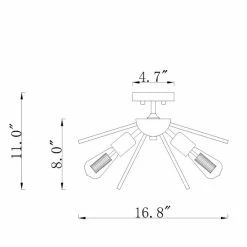 Best deal 🔔 Warehouse Of Tiffany Caleb 3-Light Mid-Century Modern Sputnik Semi-Flush Mount Matte Gold 💯 -Warehouse of Tiffany sale unnamed file 6334