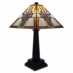 Best reviews of ❤️ Tiffany-style Warehouse Of Tiffany Cross Table Lamp 😀