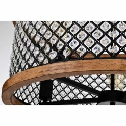 Brand new 🧨 Warehouse Of Tiffany Pomine 24 Inch Modern Crystal Shade Semi Flush Mount 5-Light Matte Black And Imitation Wood Grain ✨ -Warehouse of Tiffany sale unnamed file 6452