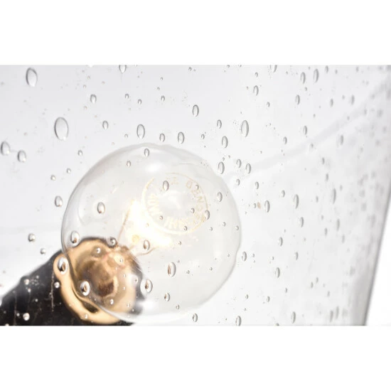 New ๐ Warehouse Of Tiffany Ambrose Matte Black 3-Light Clear Seeded Glass Shade Semi-Flush Mount ๐ 5 New ๐ Warehouse Of Tiffany Ambrose Matte Black 3-Light Clear Seeded Glass Shade Semi-Flush Mount ๐ - Image 5