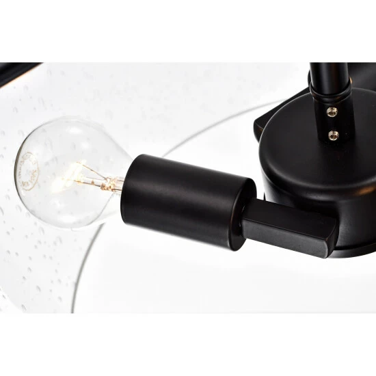 New ๐ Warehouse Of Tiffany Ambrose Matte Black 3-Light Clear Seeded Glass Shade Semi-Flush Mount ๐ 7 New ๐ Warehouse Of Tiffany Ambrose Matte Black 3-Light Clear Seeded Glass Shade Semi-Flush Mount ๐ - Image 7