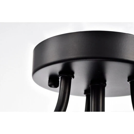 New ๐ Warehouse Of Tiffany Ambrose Matte Black 3-Light Clear Seeded Glass Shade Semi-Flush Mount ๐ 8 New ๐ Warehouse Of Tiffany Ambrose Matte Black 3-Light Clear Seeded Glass Shade Semi-Flush Mount ๐ - Image 8