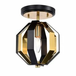 Best reviews of ✔️ Warehouse Of Tiffany Felicia Semi Flush Mount Ceiling Light Matte Black And Gold Polished Finish 1-Light - N/A 🔥 -Warehouse of Tiffany sale unnamed file 6561